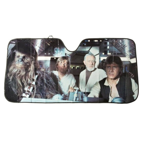 Star Wars Millennium Falcon Car Truck Windshield Accordion Folding Sun Shade - Picture 5 of 5